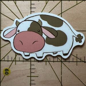 💜13/$13 +Bundle Sticker Sale | Cow Animal Waterproof Sticker